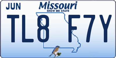 MO license plate TL8F7Y