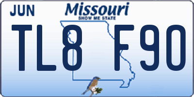 MO license plate TL8F9O
