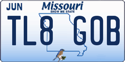 MO license plate TL8G0B