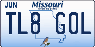 MO license plate TL8G0L