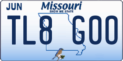 MO license plate TL8G0O