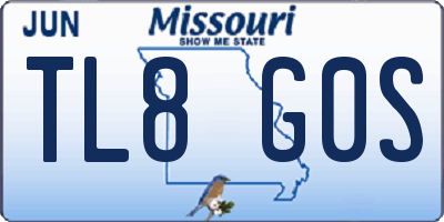 MO license plate TL8G0S