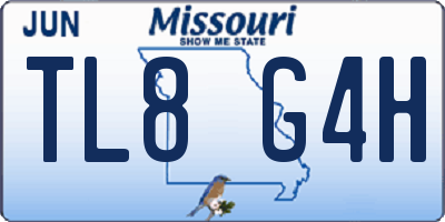 MO license plate TL8G4H