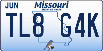 MO license plate TL8G4K