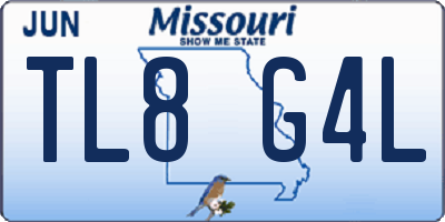 MO license plate TL8G4L