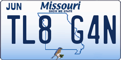 MO license plate TL8G4N