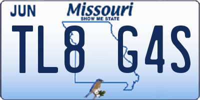 MO license plate TL8G4S