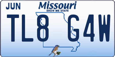 MO license plate TL8G4W