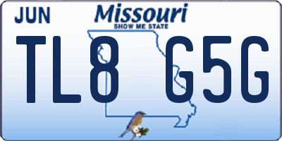 MO license plate TL8G5G