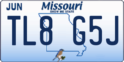 MO license plate TL8G5J