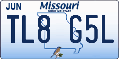 MO license plate TL8G5L