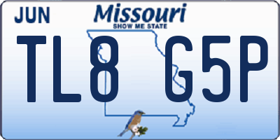 MO license plate TL8G5P