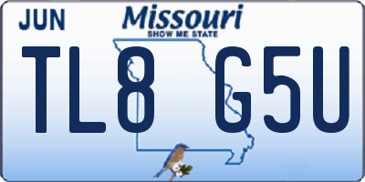 MO license plate TL8G5U