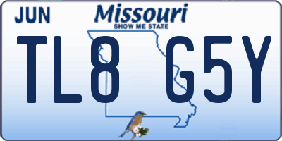 MO license plate TL8G5Y