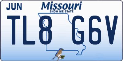 MO license plate TL8G6V