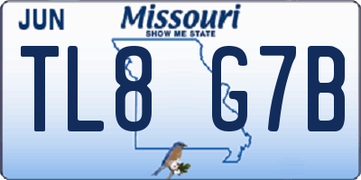 MO license plate TL8G7B