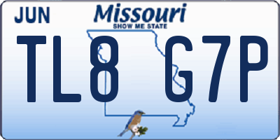 MO license plate TL8G7P