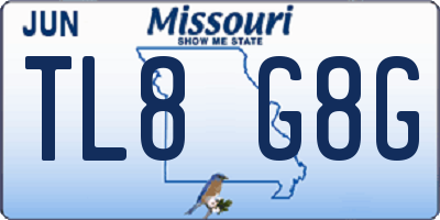 MO license plate TL8G8G