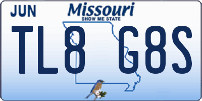 MO license plate TL8G8S