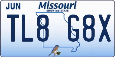 MO license plate TL8G8X