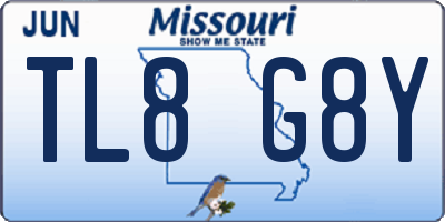MO license plate TL8G8Y