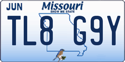 MO license plate TL8G9Y