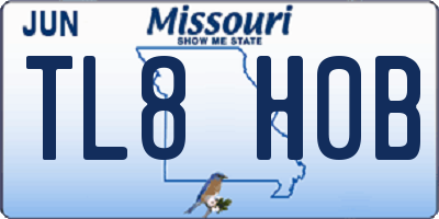 MO license plate TL8H0B