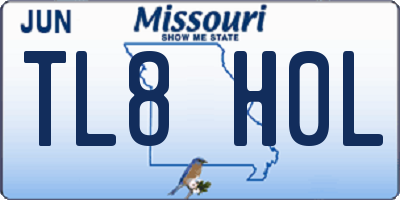 MO license plate TL8H0L