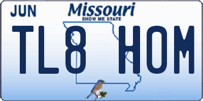 MO license plate TL8H0M