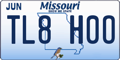 MO license plate TL8H0O