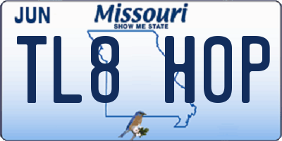MO license plate TL8H0P
