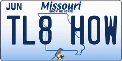 MO license plate TL8H0W