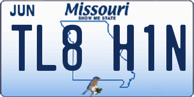 MO license plate TL8H1N