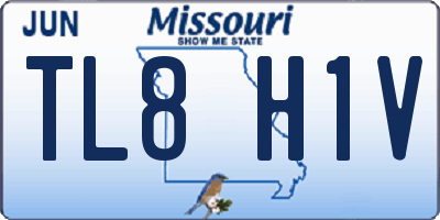 MO license plate TL8H1V