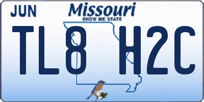 MO license plate TL8H2C