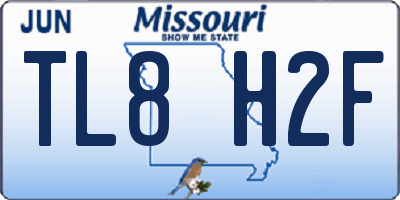 MO license plate TL8H2F