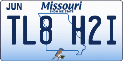 MO license plate TL8H2I