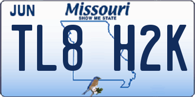 MO license plate TL8H2K