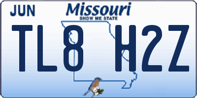 MO license plate TL8H2Z
