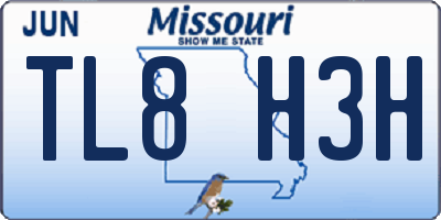 MO license plate TL8H3H