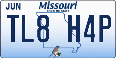MO license plate TL8H4P