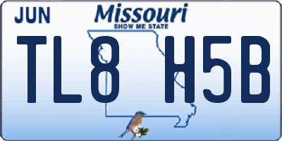 MO license plate TL8H5B