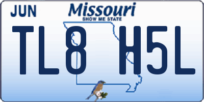 MO license plate TL8H5L