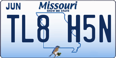 MO license plate TL8H5N