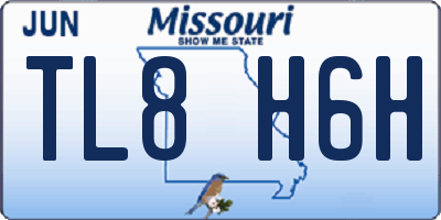 MO license plate TL8H6H