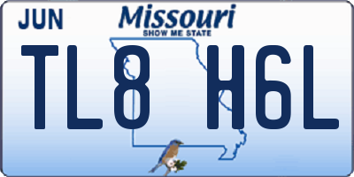 MO license plate TL8H6L