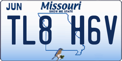 MO license plate TL8H6V
