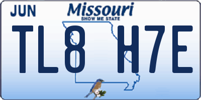 MO license plate TL8H7E