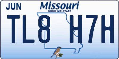 MO license plate TL8H7H