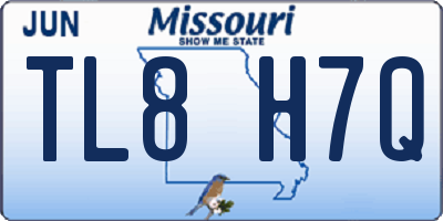 MO license plate TL8H7Q